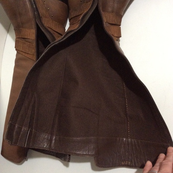 JBloom tall smooth and textured leather boots - Picture 15 of 16